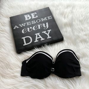 ⭐️⭐️Pin-up Style Pushup Strapless Bikini Top Size 34D